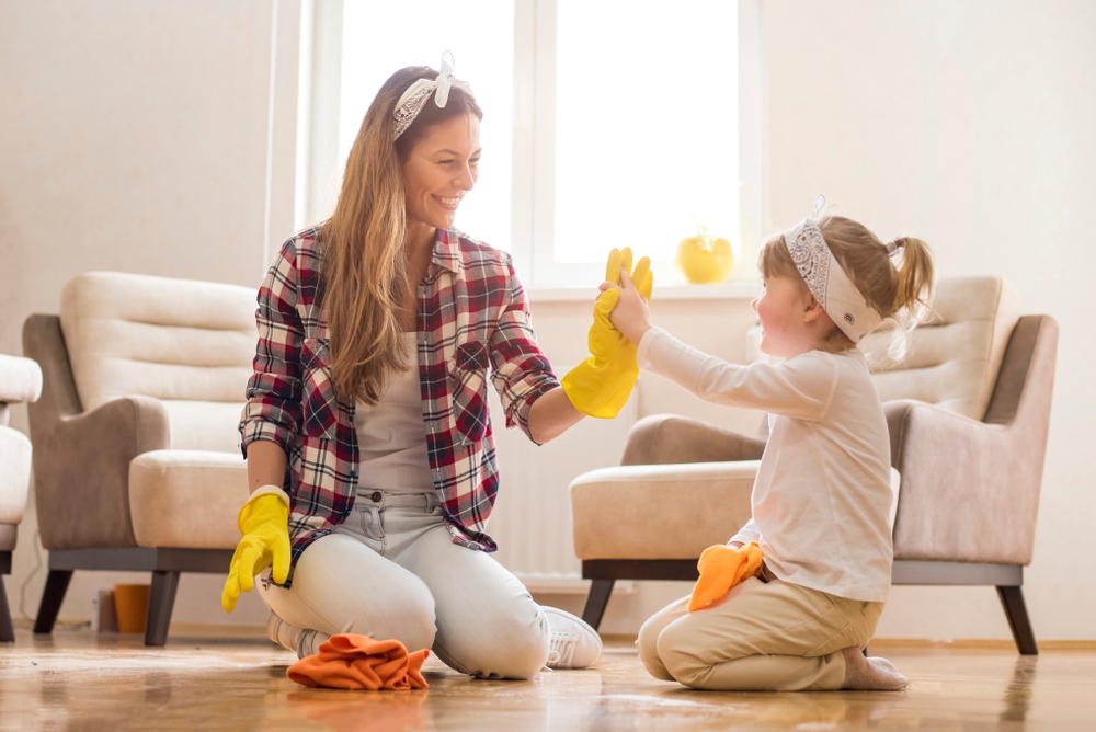 cleaning highfive