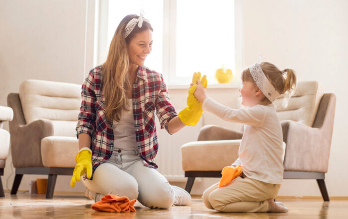 cleaning highfive